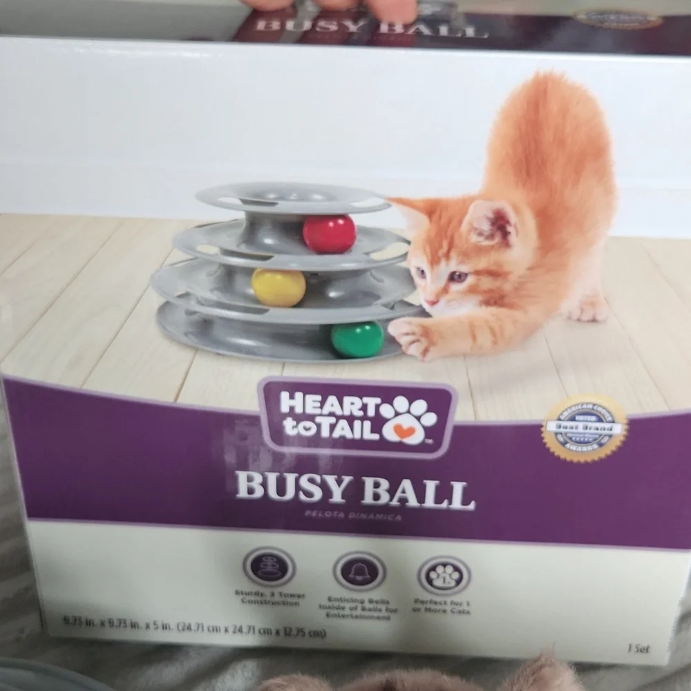 Busy ball cat toy plus cat plush